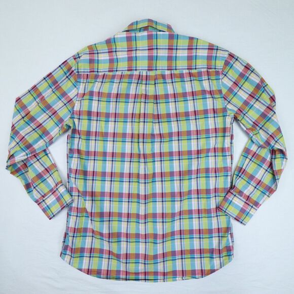 Alan Flusser Men's Check Paisley Flip Cuff Long Sleeve Button Shirt size‎ Medium - Picture 9 of 10
